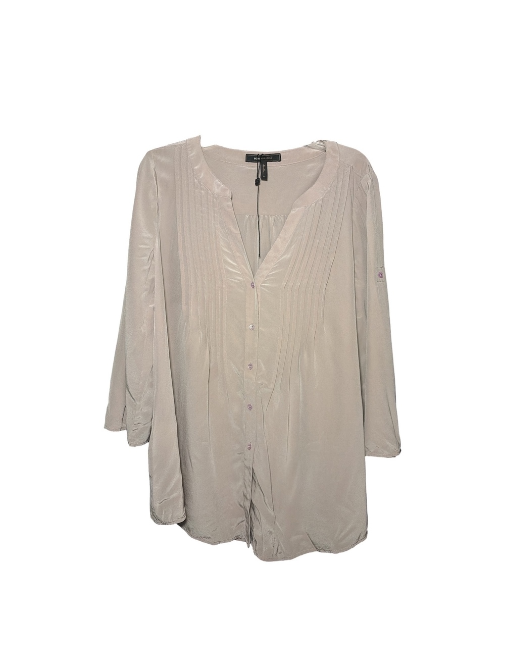 BCBGMAXAZRIA NWOT Size Medium Mauve Pintuck Blouse